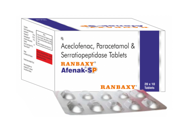 Aceclofenac 100 mg + Paracetamol 325 mg+ Serratiopeptidase 10 mg Tablet