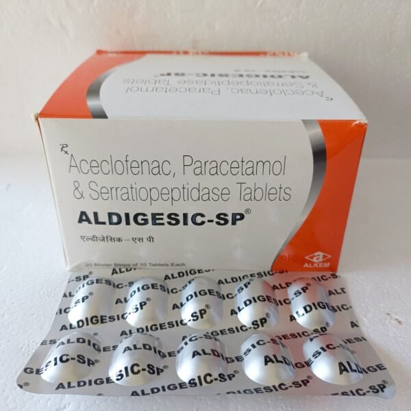 ALDIGESIC SP TABELT /ACECLOFENAC 100MG+PARACETAMOL 325MG+ SERRATIOPEPTIDASE 10MG