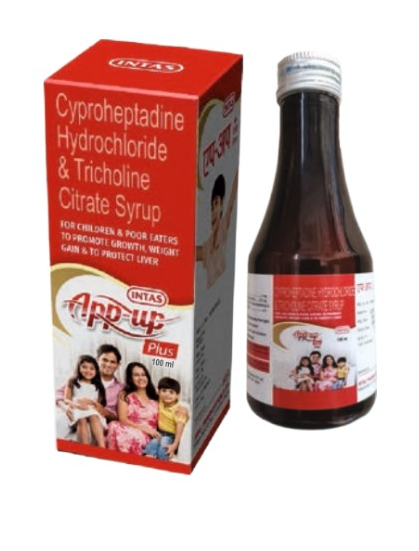 APP UP PLUS SYRUP Cyproheptadine Hydrochloride 2 mg + Tricholine Citrate 275 mg Solution
